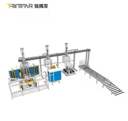 Factory direct sales.IBC metal ton barrels transportation box frame fully automatic welding/bending machine / pipe bending machine / palletizing robot loading and unloading equipment, fully automatic