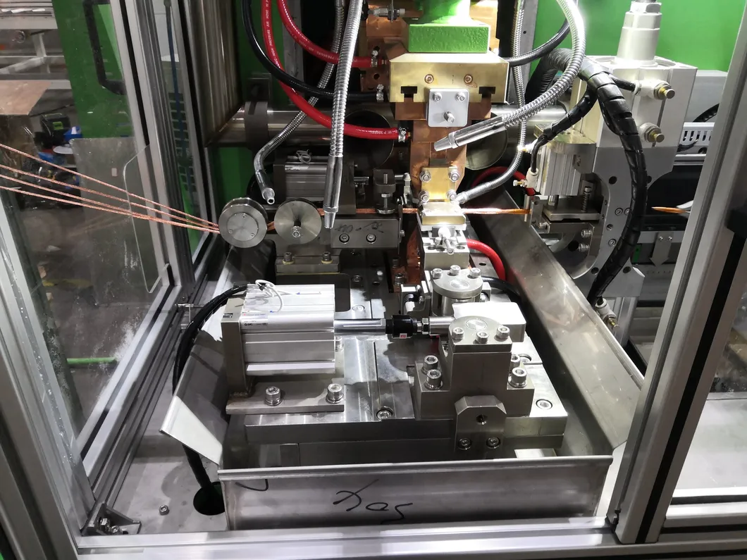 120KVA ওয়্যার ওয়েল্ডিং মেশিন স্বয়ংক্রিয় কপার কাটিং মেটালিক লাইন ওয়েল্ডার 3